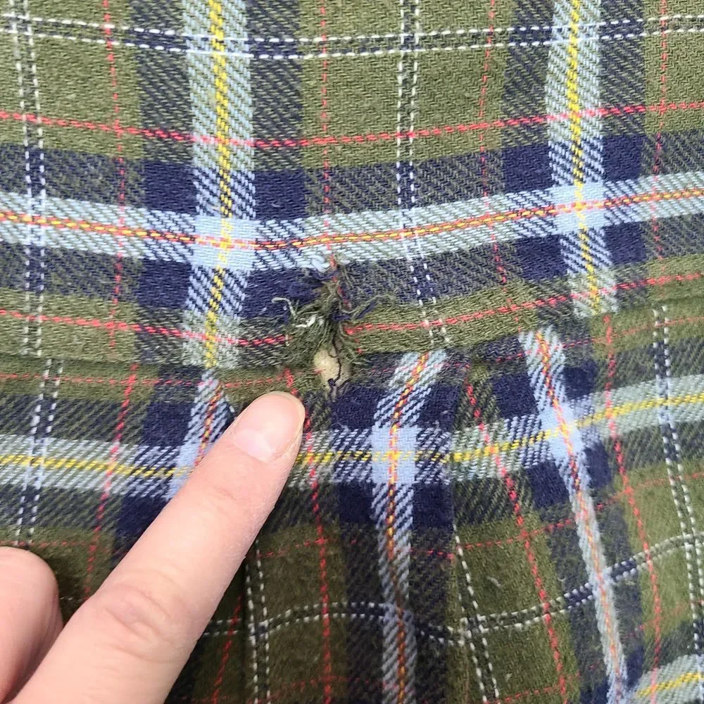 Levis  Sherpa Lined Flannel Shirt Men's L Shacket Jacket Green Plaid Workwear‎ - Picture 2 of 10